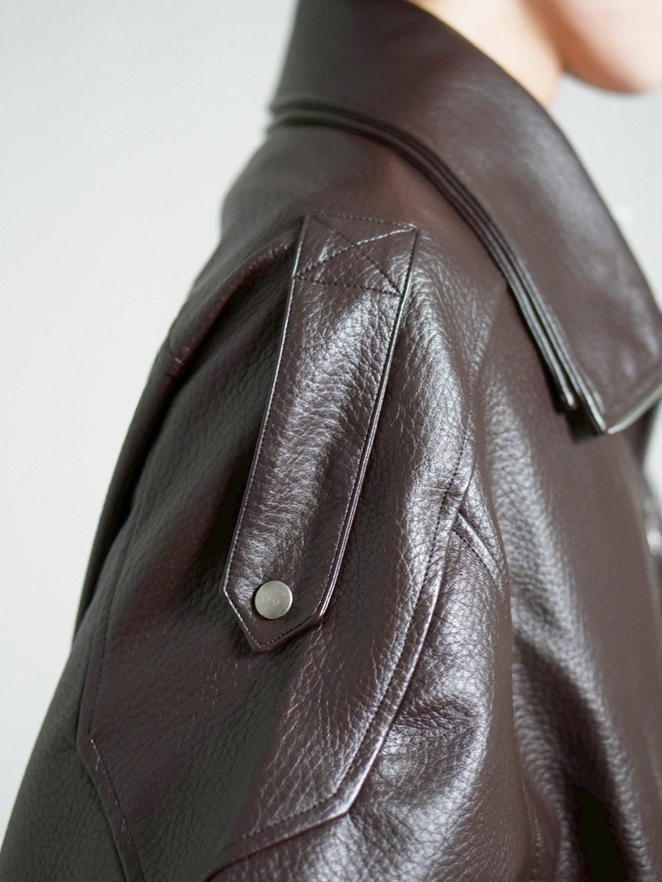 受注制【Chikashitsu +】high neck non-leather bomber jacket