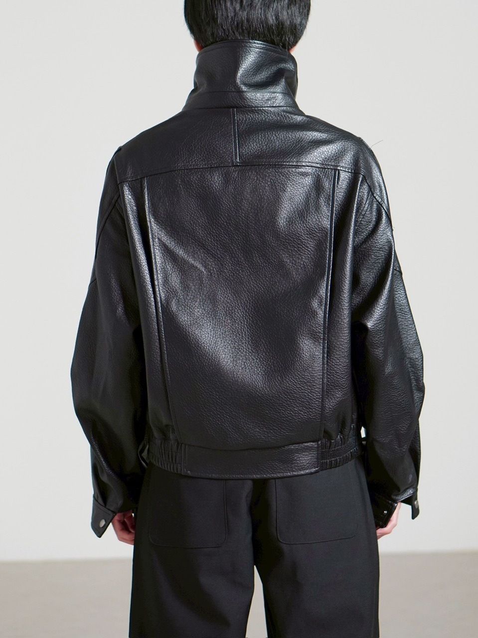 受注制【Chikashitsu +】high neck non-leather bomber jacket