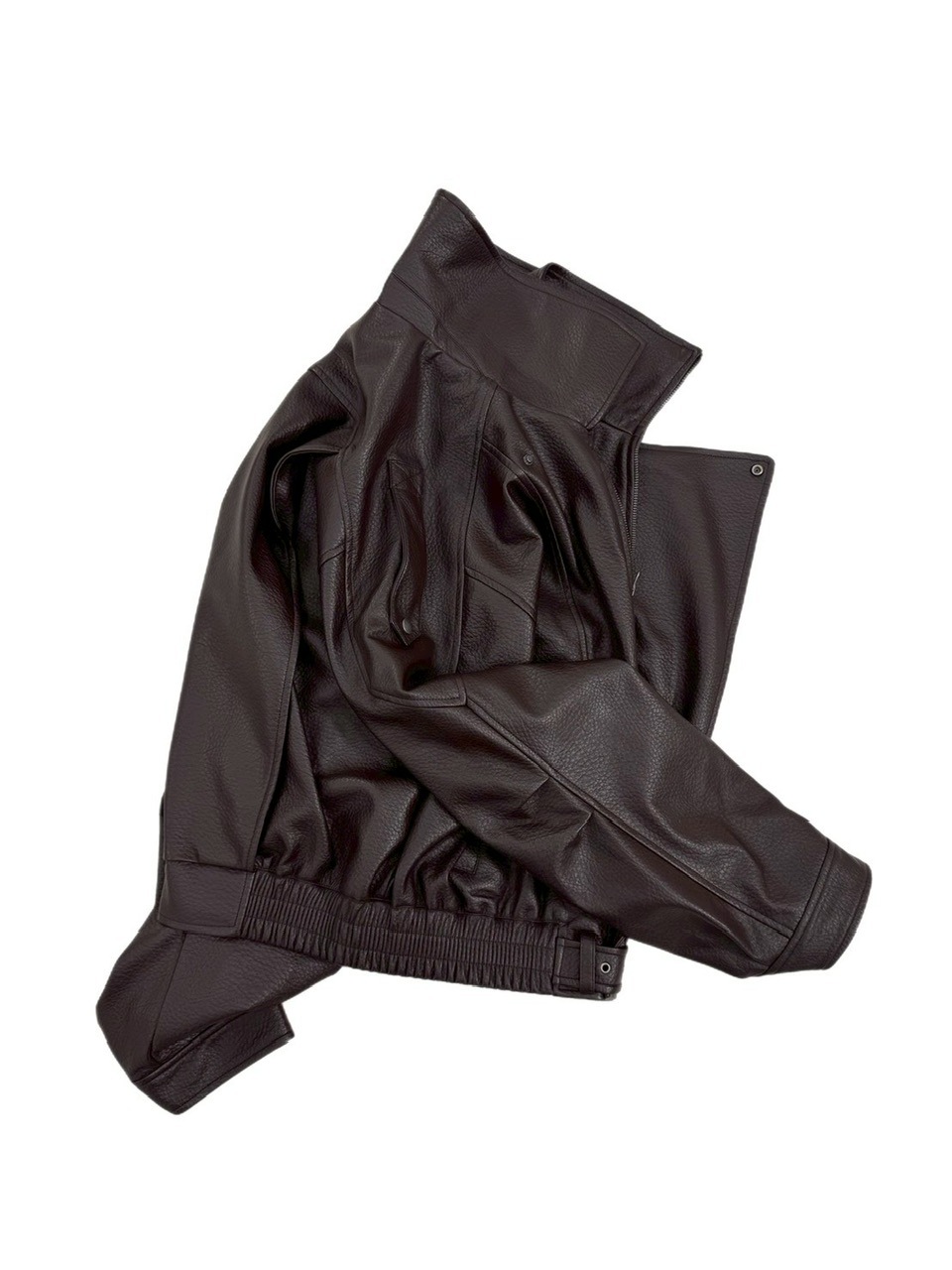 受注制【Chikashitsu +】high neck non-leather bomber jacket