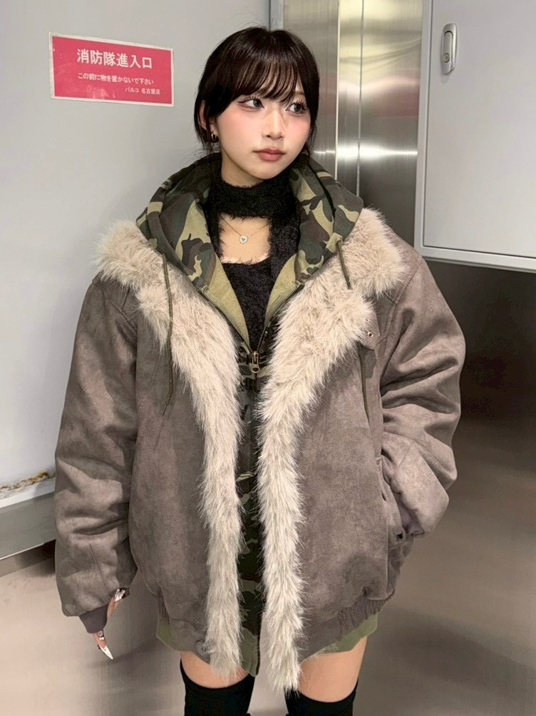 受注制【nmtc +】mouton fur jacket / 【エヌエムティーシープラス】ムートンファージャケット (2color)