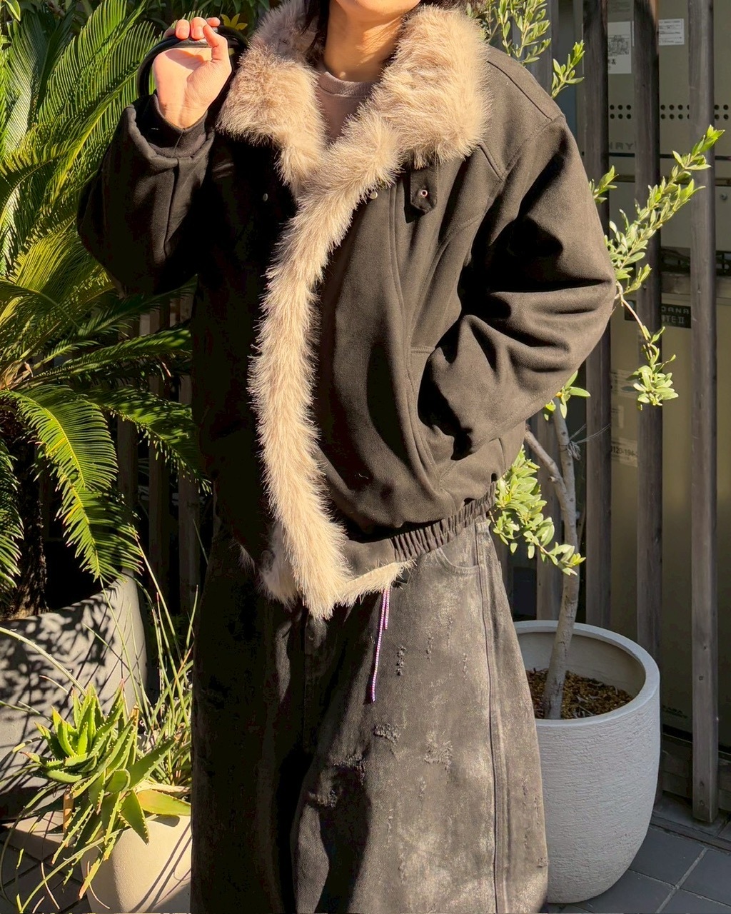 受注制【nmtc +】mouton fur jacket / 【エヌエムティーシープラス