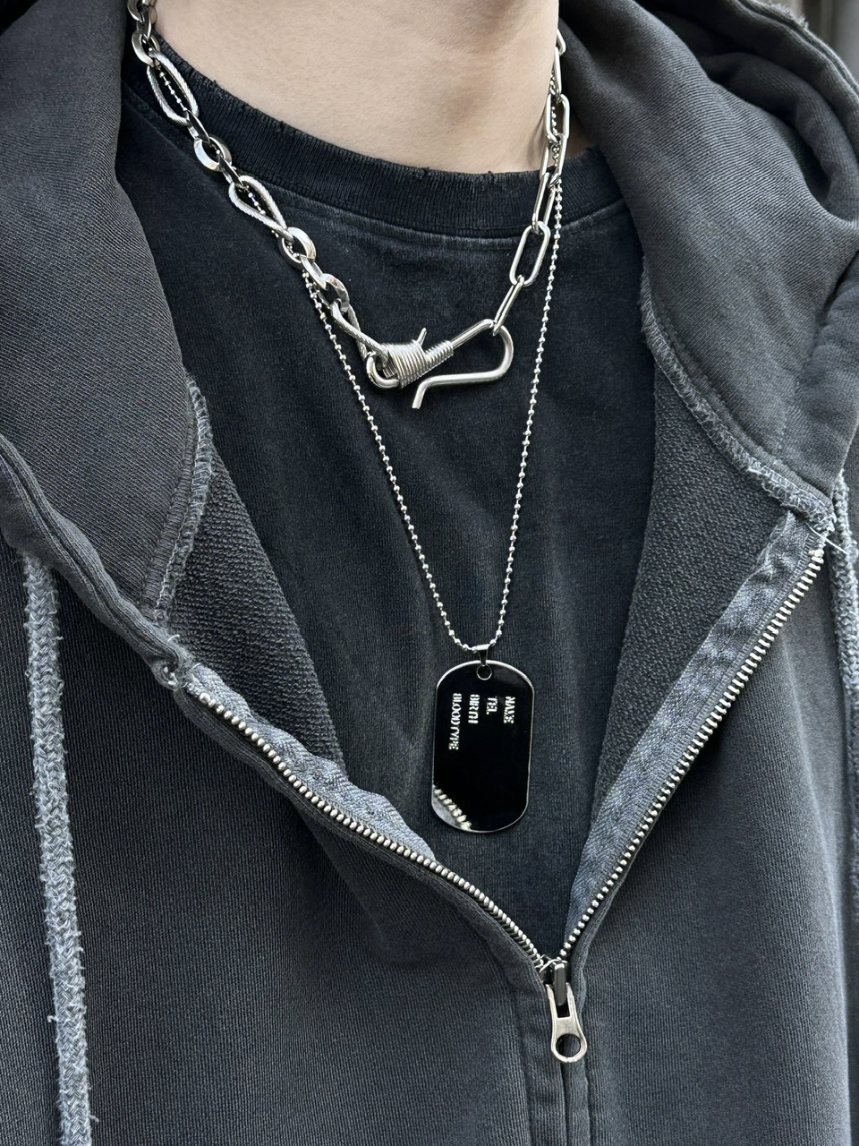 大阪店WEB限定【Chikashitsu +】dog tag necklace | OUR BRAND