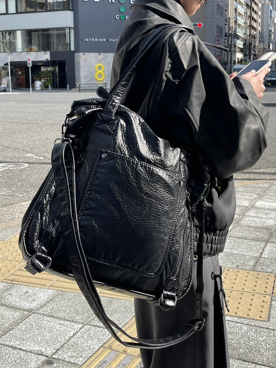 まりっこ 大阪店WEB限定【Chikashitsu +】leather pocket shoulder bag 3 | OUR