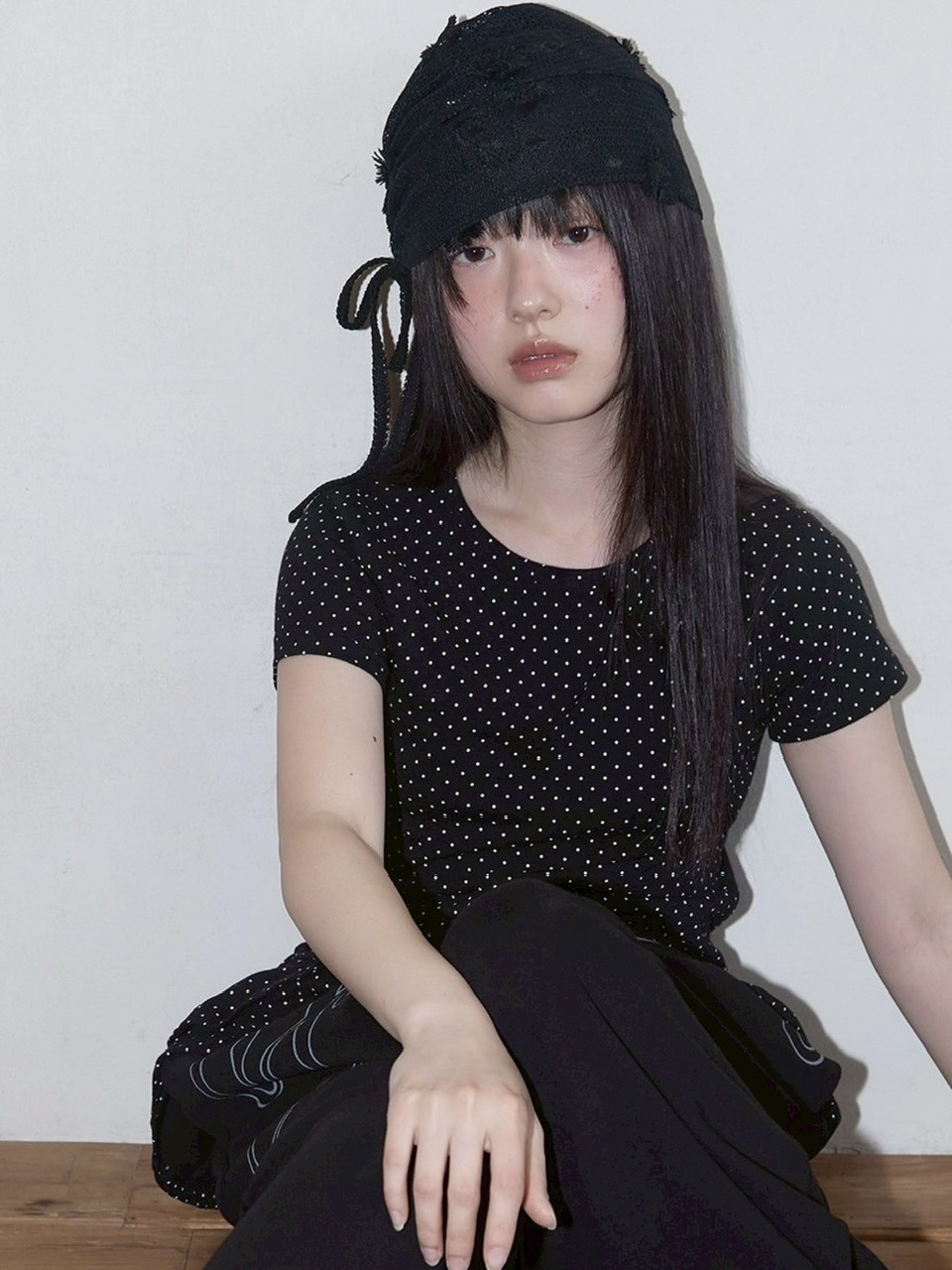 FANCY CLUB】Lace Ribbon Shirring Beanie | OUR BRAND,FANCY