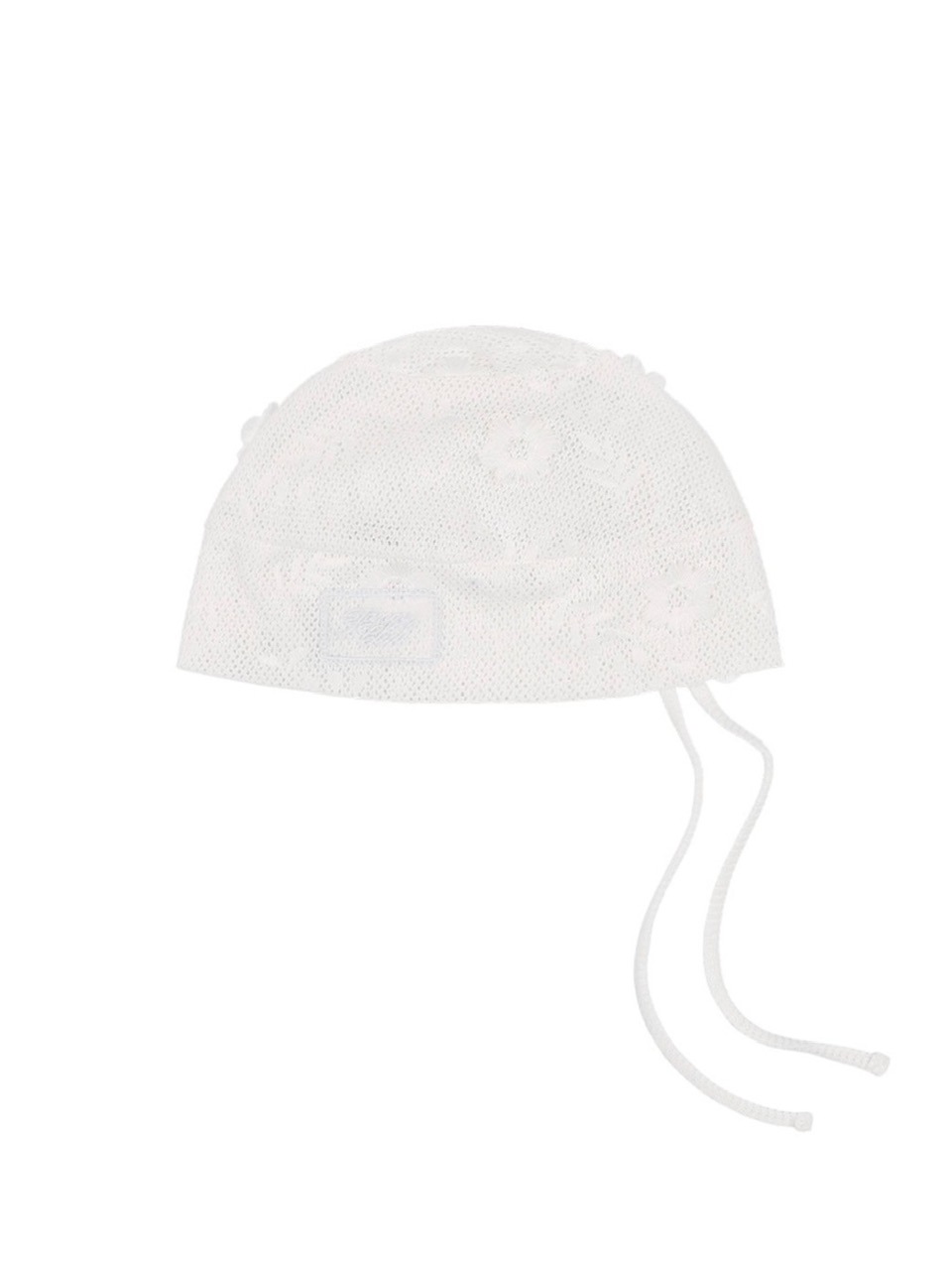 【FANCY CLUB】Lace Ribbon Shirring Beanie / 【ファンシークラブ】レースリボンシャーリングニット帽子