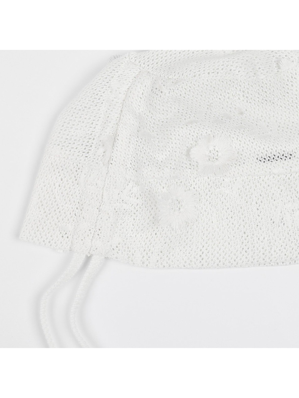 【FANCY CLUB】Lace Ribbon Shirring Beanie / 【ファンシークラブ】レースリボンシャーリングニット帽子