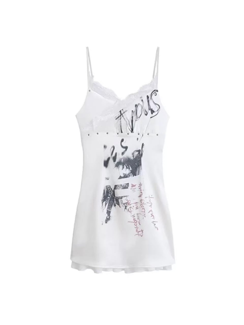 Cest Nous プリントキャミワンピース y2k Cest Nous プリントキャミワンピース y2k Cest Nous プリント