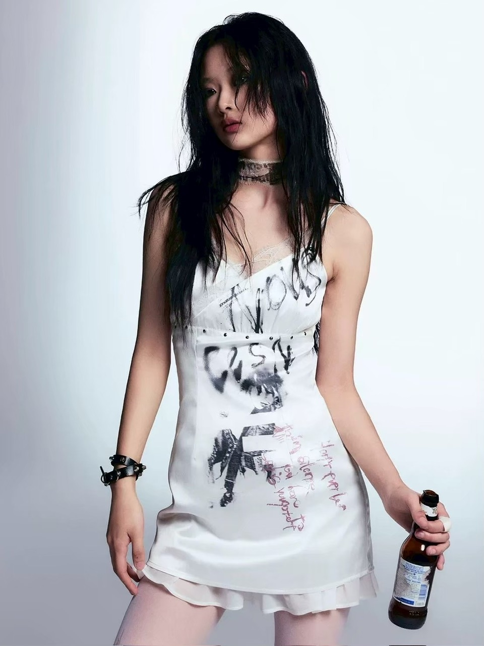 HERMES ギンガムチェック L/Sシャツ 15 1/2 胸刺繍 サッカーギンガムチェックシャツワンピース（シャツワンピース