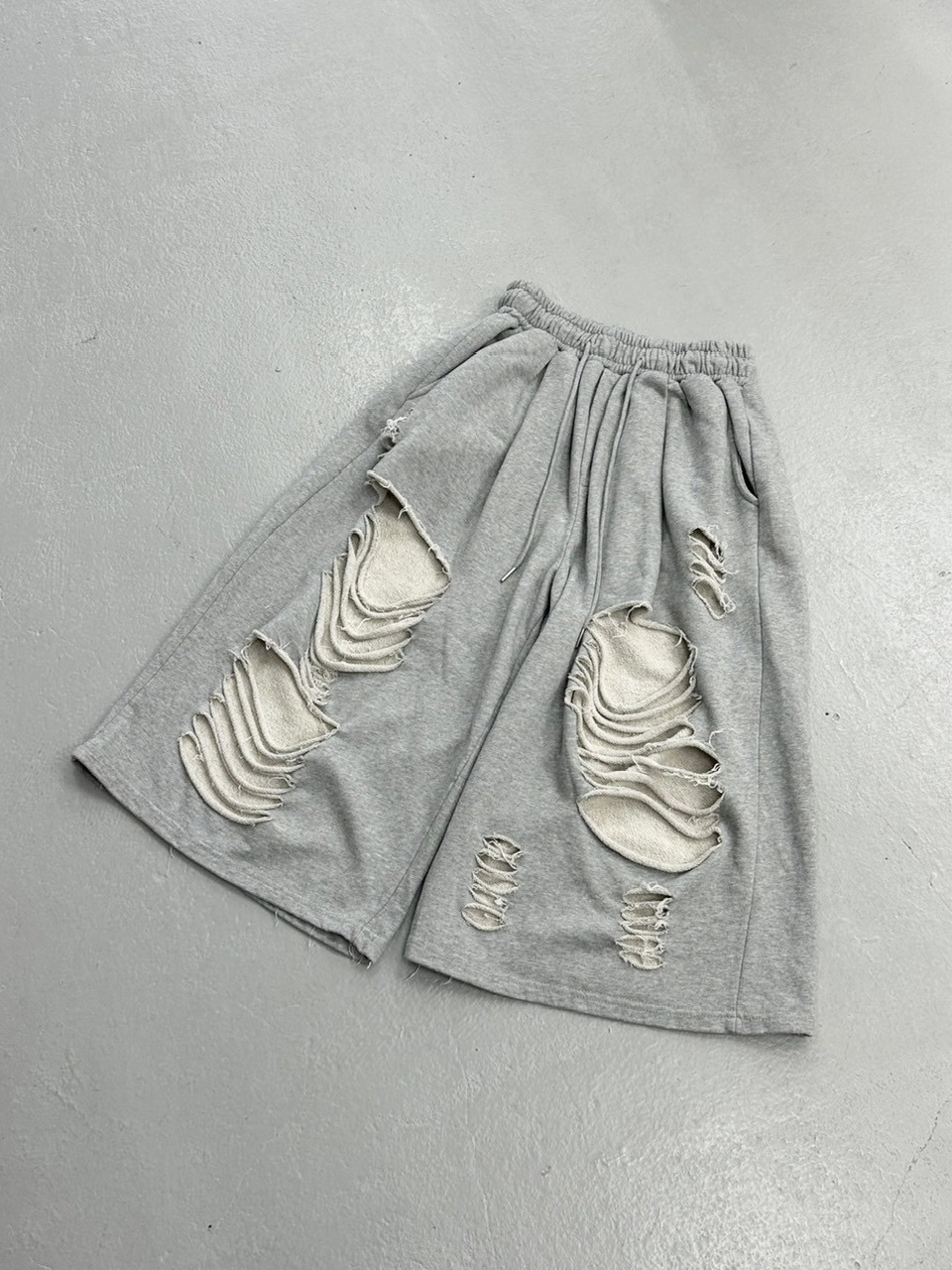 LUV CODE】damage sweat half pants (3color) | OUR BRAND,LUV