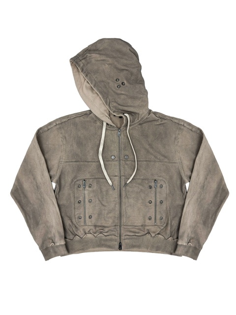 Rosen Kreuz】EYELET EDGE Set-Up ZIP-UP HOODIE | OUR BRAND,Rosen