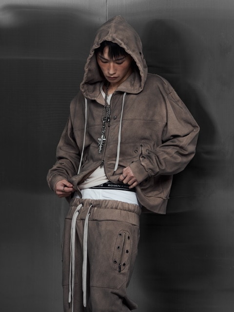 Rosen Kreuz ZIP-UP HOODIE ジップパーカー Rosen Kreuz】EYELET EDGE Set-Up ZIP-UP HOODIE | OUR BRAND,Rosen