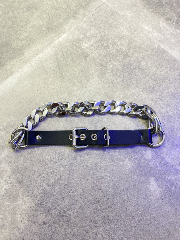受注制【Never mind the XU】belt chain choker | OUR BRAND,Never