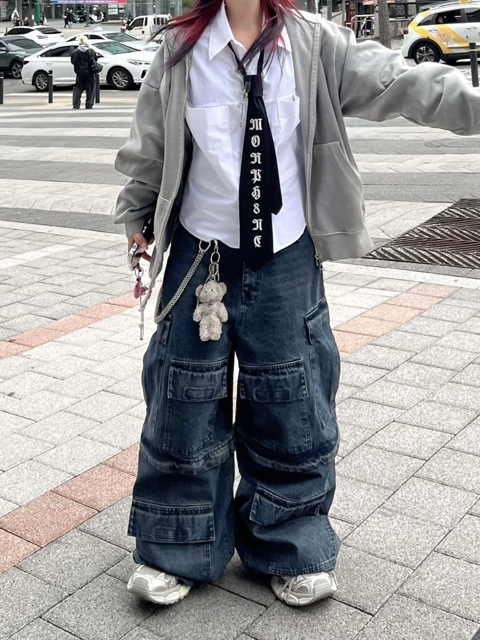 Never mind the XU】pocket cargo denim pants 3 / 【ネバー
