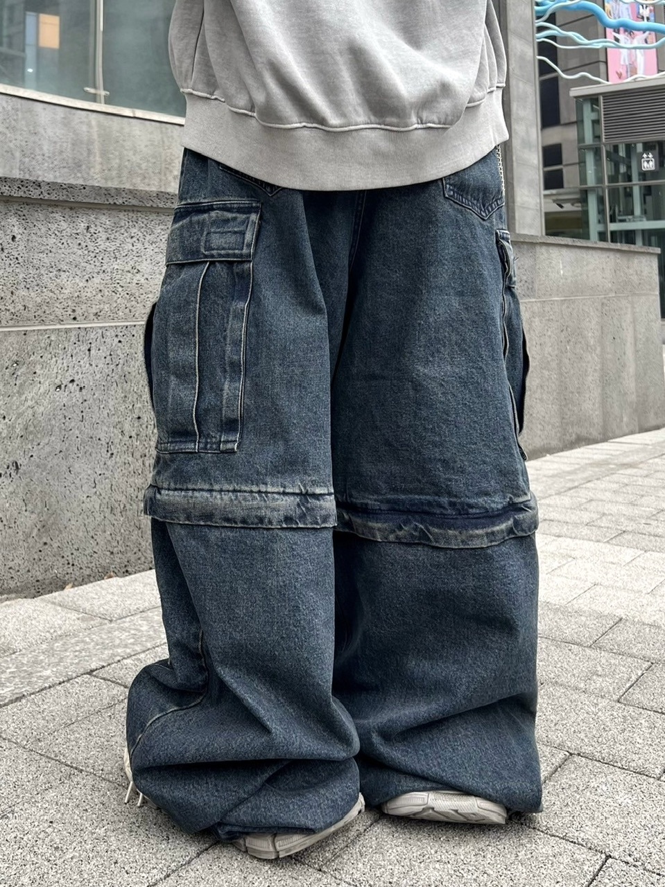 受注制【XU DOG】pocket cargo denim pants (2color) | OUR