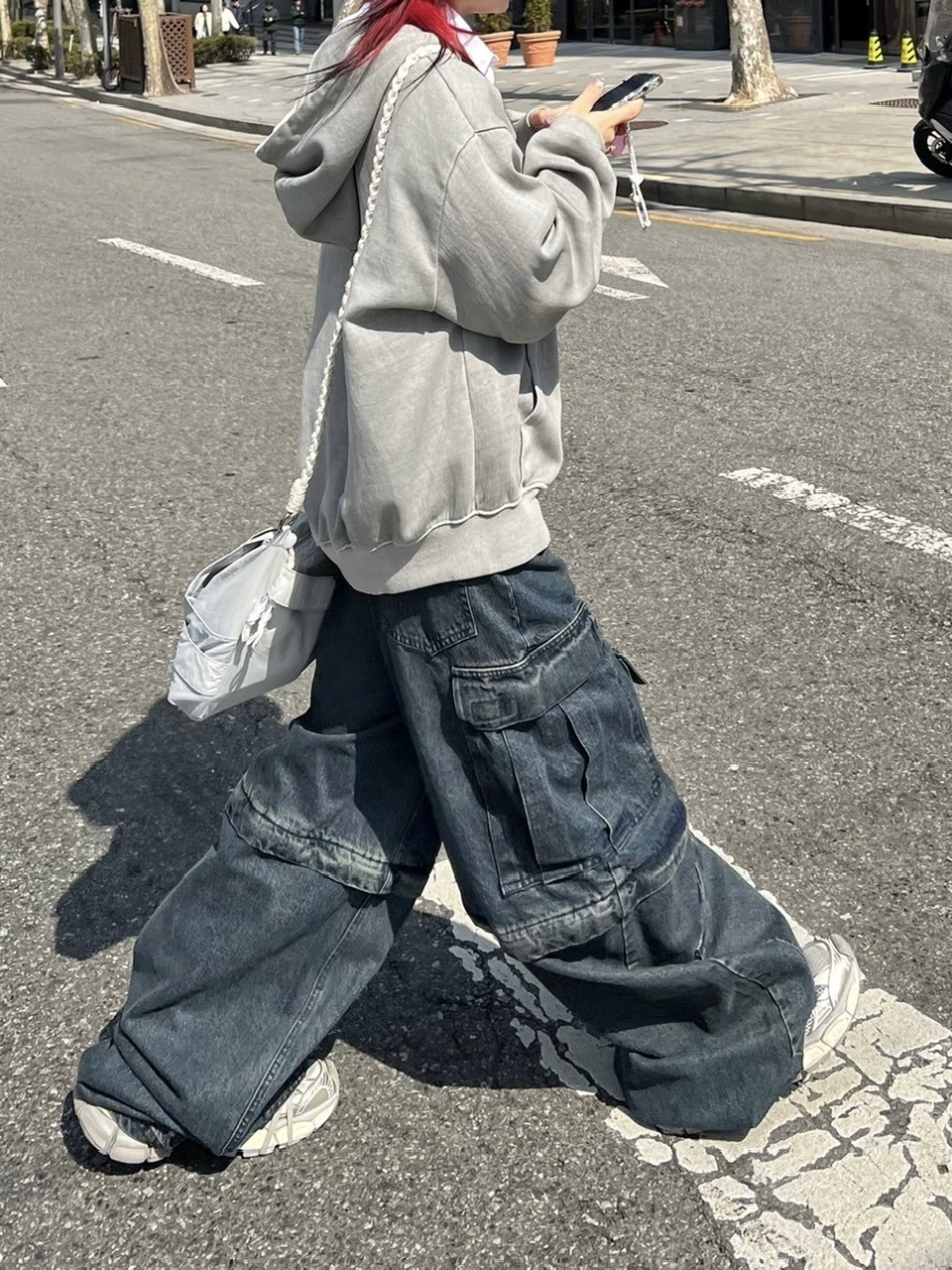 受注制【XU DOG】pocket cargo denim pants 3