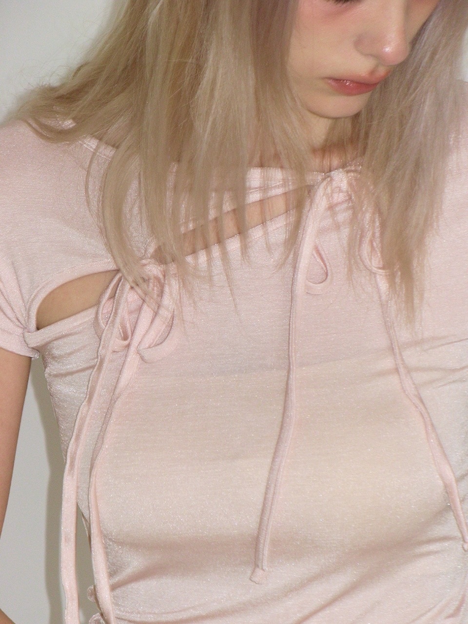 トップス CRANK String Slit Top pink CRANK】STRING SLIT TOP | OUR BRAND,CRANK | PRESSING WEB SHOP