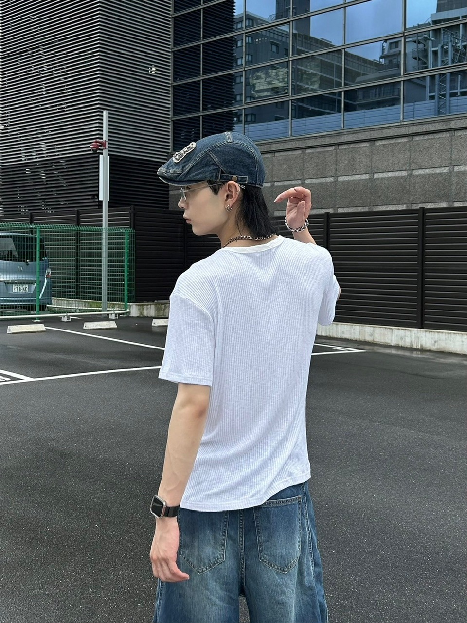 Chikashitsu +】soft cotton henry neck tee (2color) | ITEM