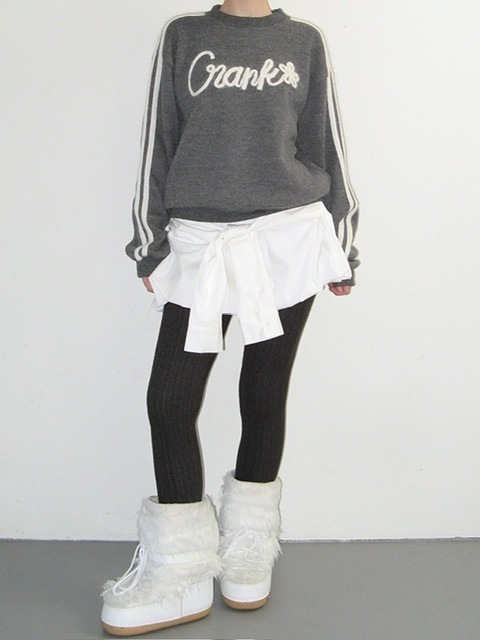 ★CRANK★SLEEVE TIED BALLOON SKIRT_WHITE★正規品/直送料込 CRANK】SLEEVE TIED BALLOON SKIRT | OUR BRAND,CRANK