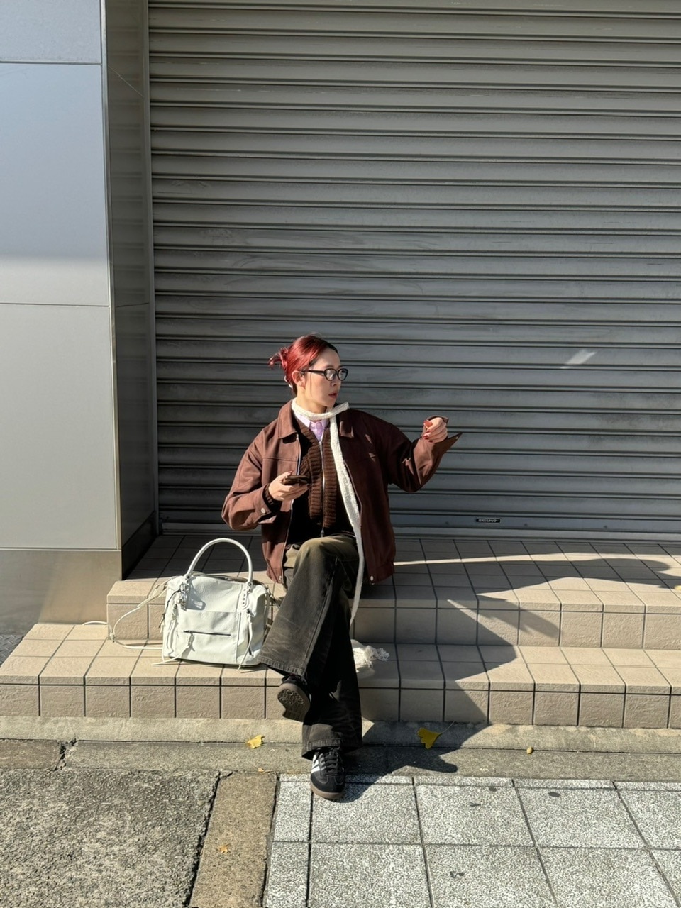 受注制【Chikashitsu +】multi pocket eco leather big bag