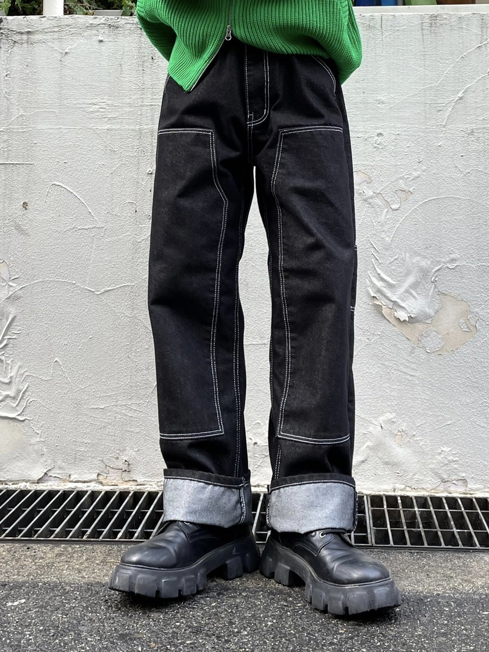 受注制【Chikashitsu +】stitch painter pants | OUR BRAND