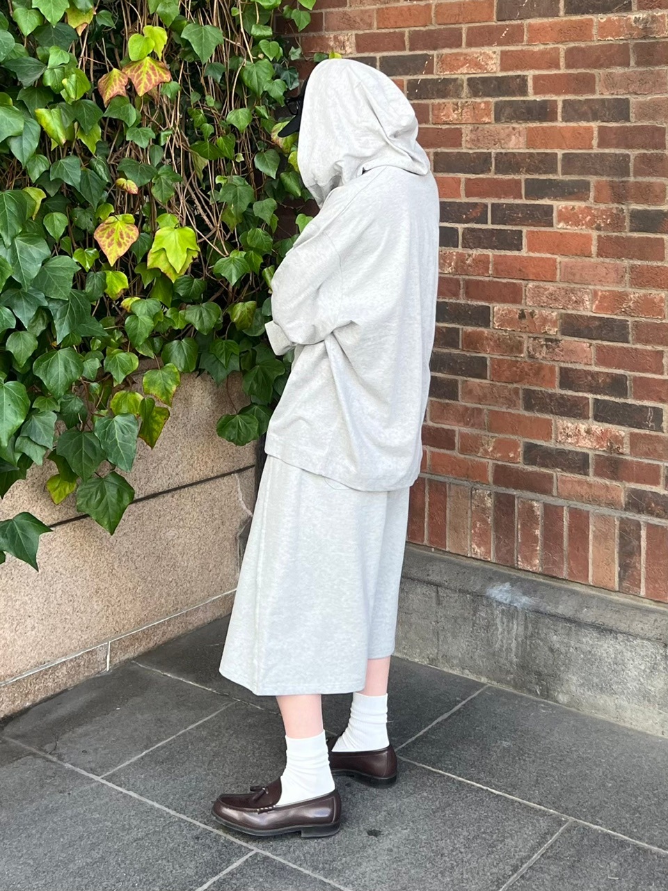 受注制【Chikashitsu +】layered oversized long sleeve (2color