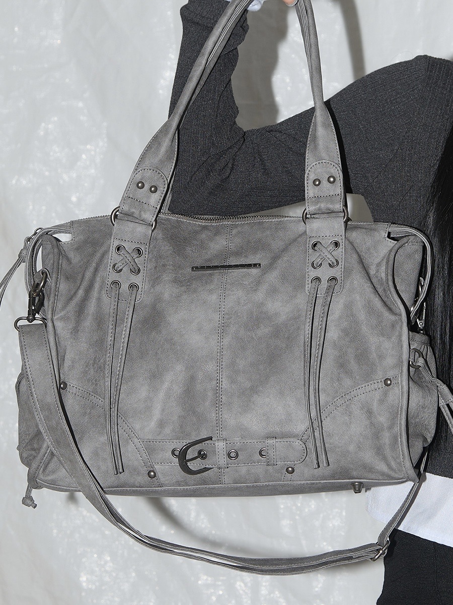 ☆FANCY CLUB☆BELTED WASHING LEATHER BAG バッグ 韓国発 FANCY CLUB】BELTED WASHING LEATHER BAG / 【ファンシークラブ