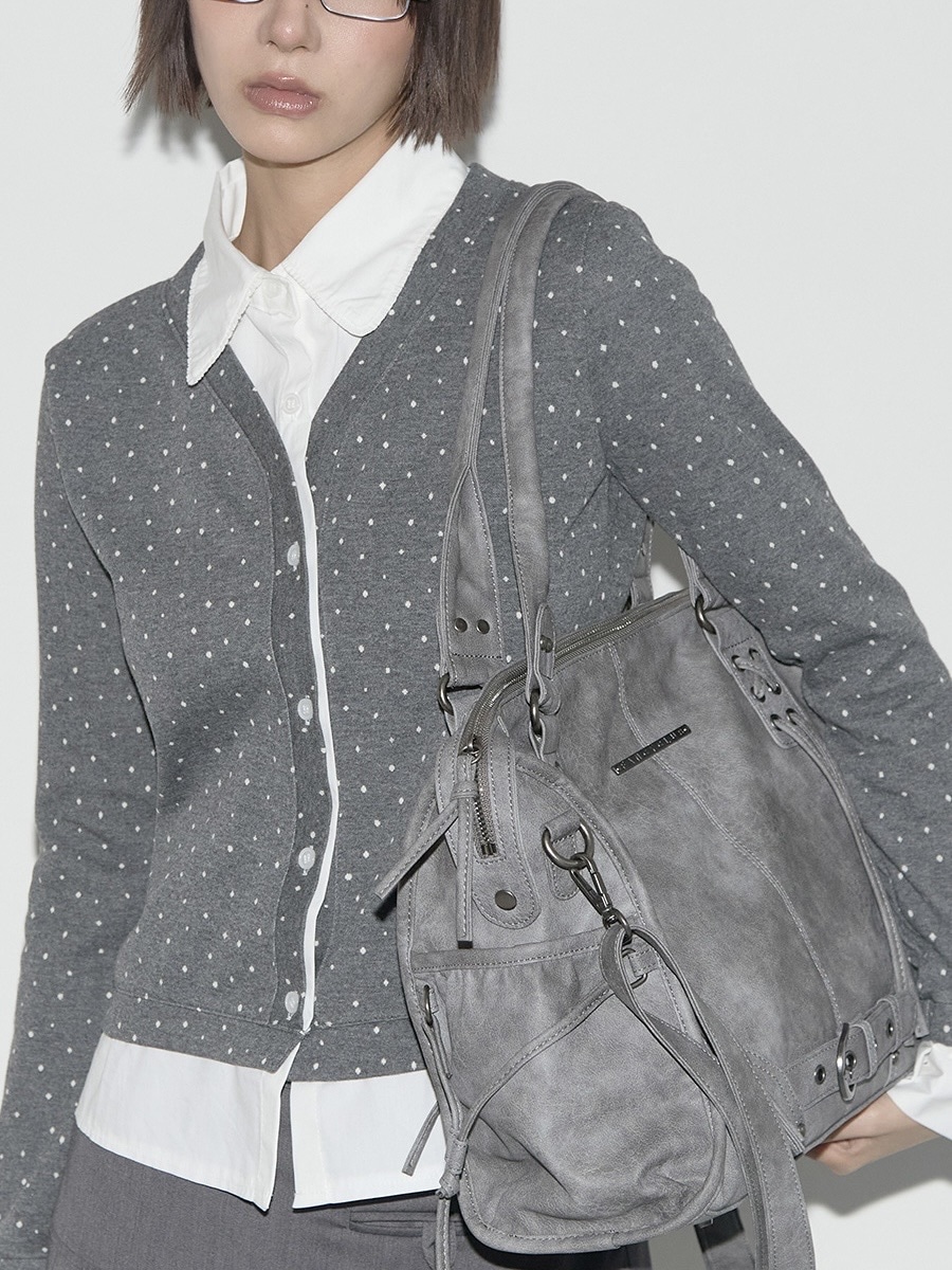 ☆FANCY CLUB☆BELTED WASHING LEATHER BAG バッグ 韓国発 FANCY CLUB】BELTED WASHING LEATHER BAG / 【ファンシークラブ