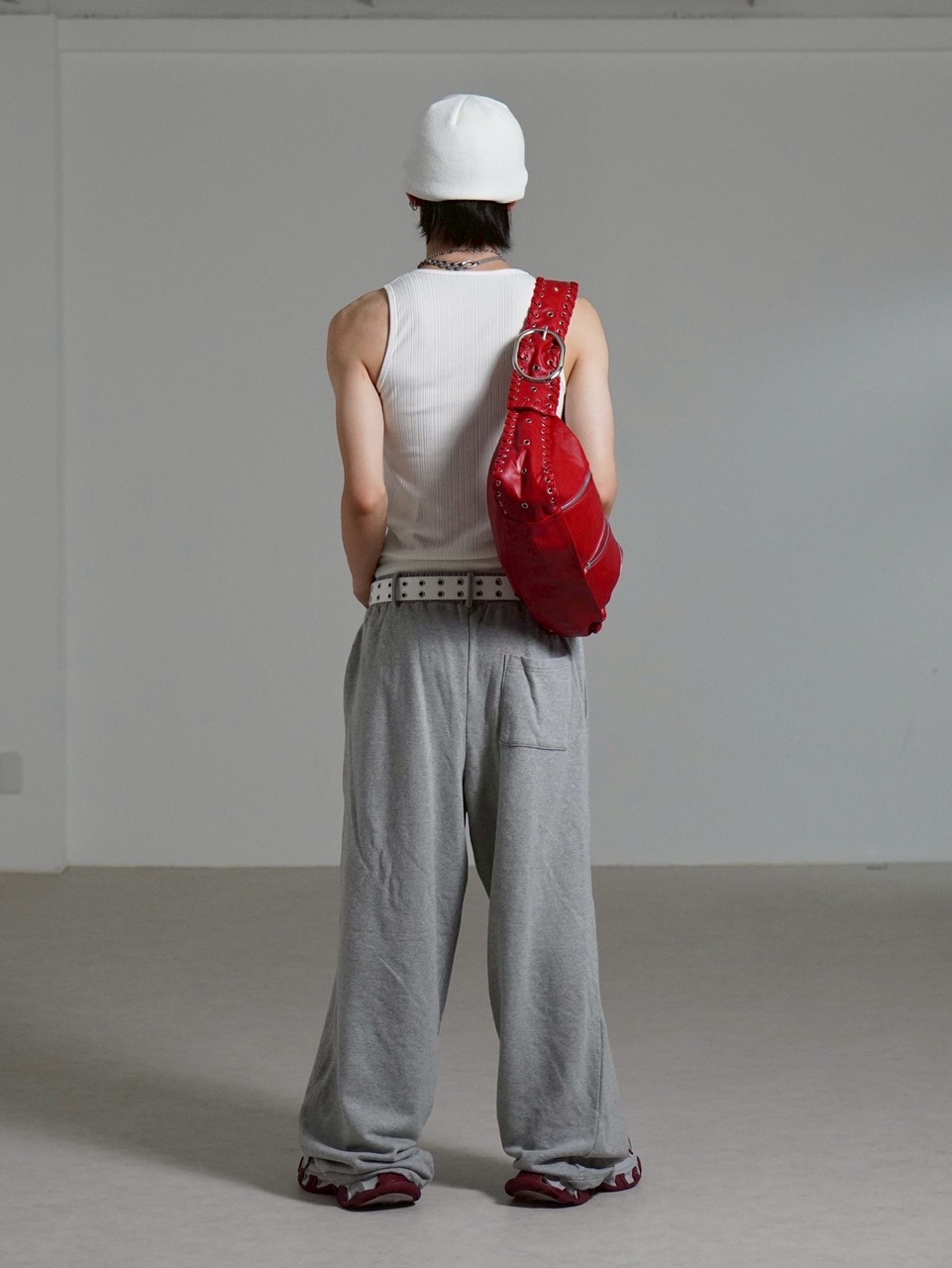 THRILLER DNM ブラック フィッシングパンツ Lsize ダブルフェイスクレストブリッジチェックチノトラウザーズ