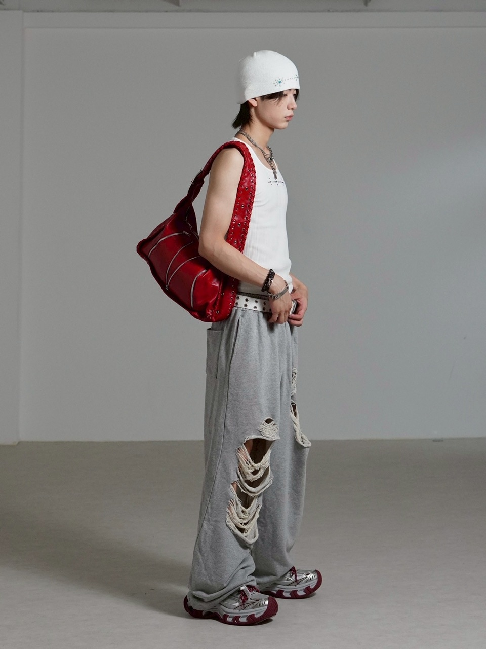 受注制【Chikashitsu +】big zip Non-leather material bag