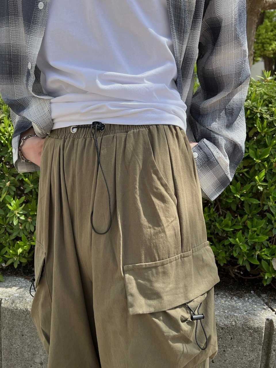 WEB限定受注制【Chikashitsu +】full length cargo pants (2color)