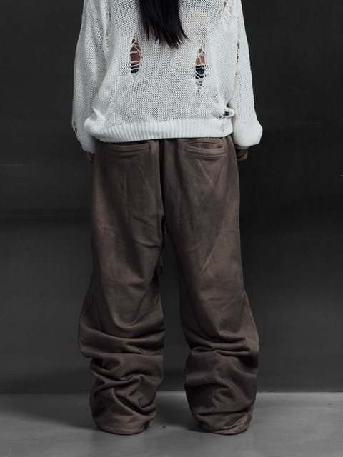 【Rosen Kreuz】EYELET EDGE Set-Up LAYERED SWEAT PANTS
