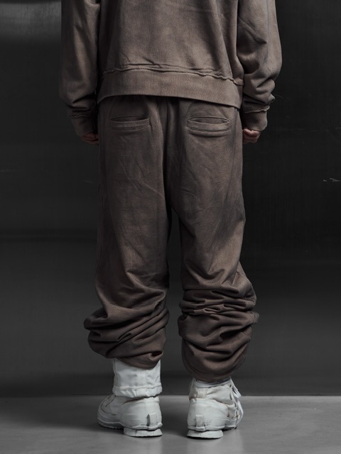 【Rosen Kreuz】EYELET EDGE Set-Up LAYERED SWEAT PANTS