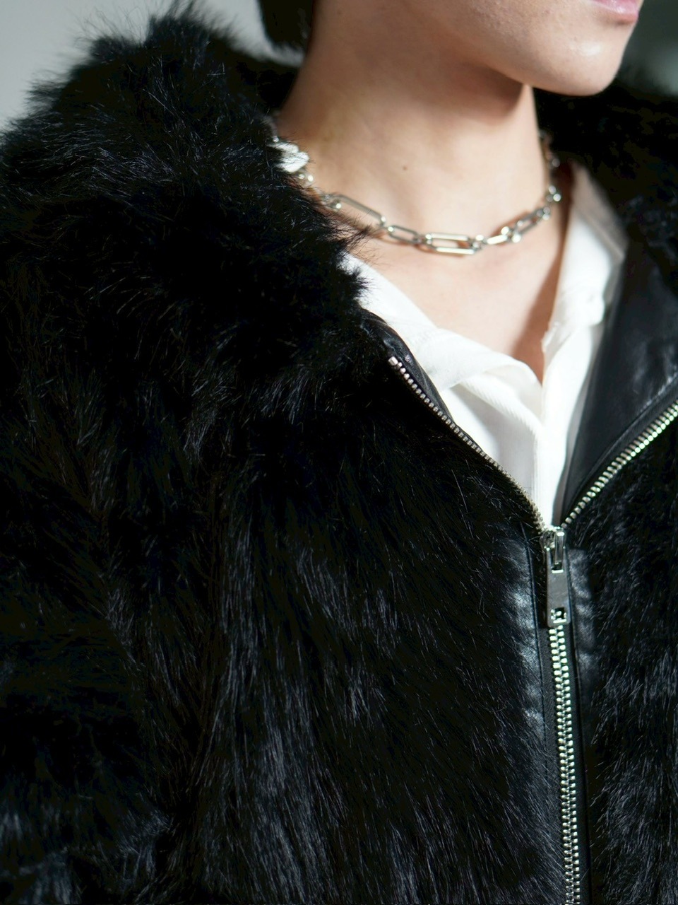 受注制【Chikashitsu +】oversized hooded fur blouson / 【チカシツプラス】オーバーサイズフーデッドファーブルゾン (4color)