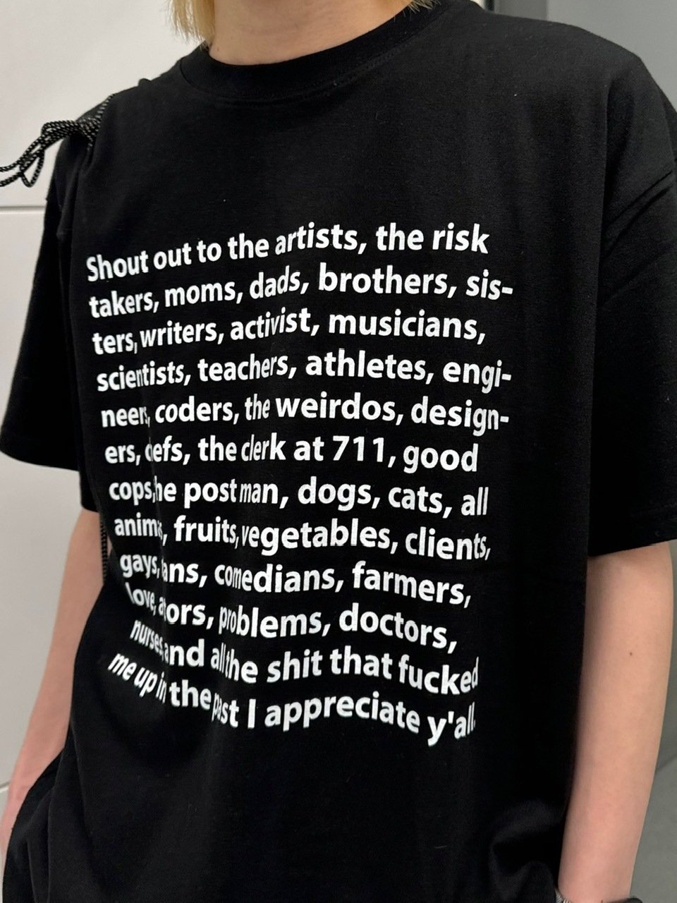 受注制【Chikashitsu +】logo lettering t-shirt (2color