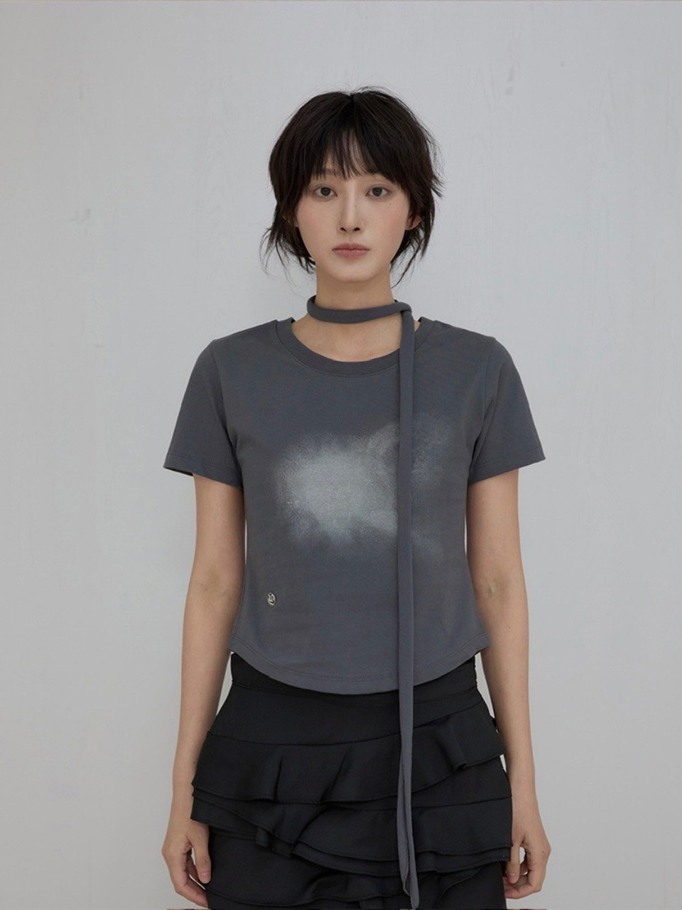 【韓国FLARE UP フレアアップ】Vanish Tie Scarf T-Shirt FLAREUP】Vanish Tie Scarf T-Shirt | OUR BRAND,FLAREUP
