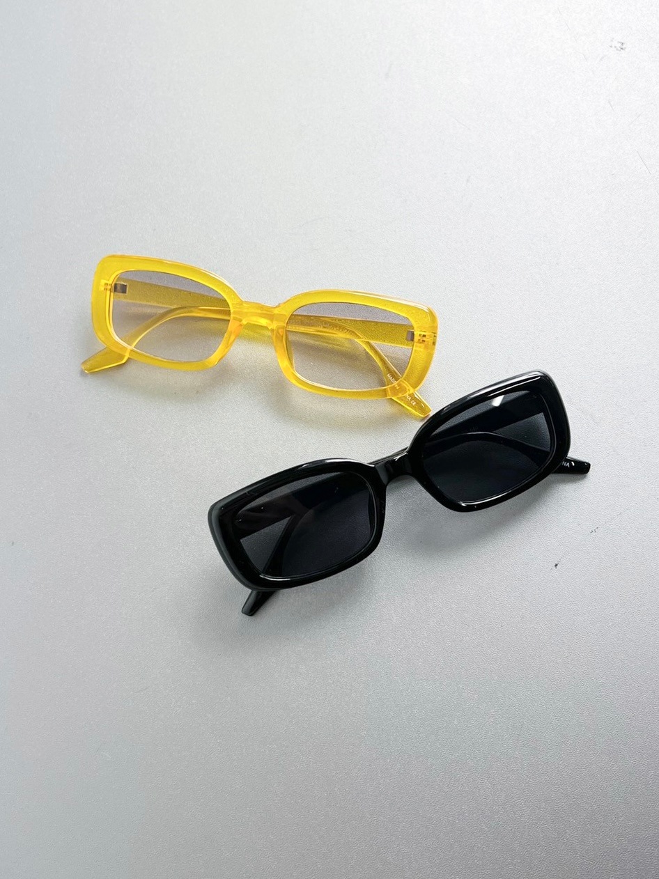 受注制【Chikashitsu +】square color sunglasses (2color) | OUR