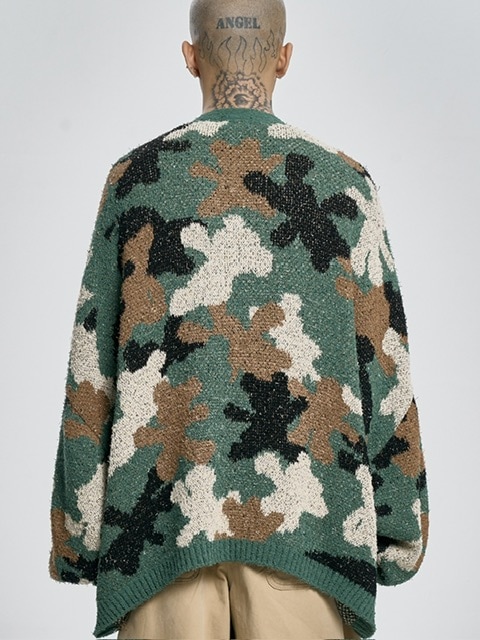 AJOBYAJO】Teddy Bear Camouflage Cardigan | OUR BRAND,AJOBYAJO