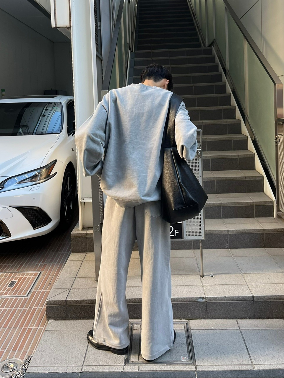 受注制【Chikashitsu +】stitch design sweat pants (3color)