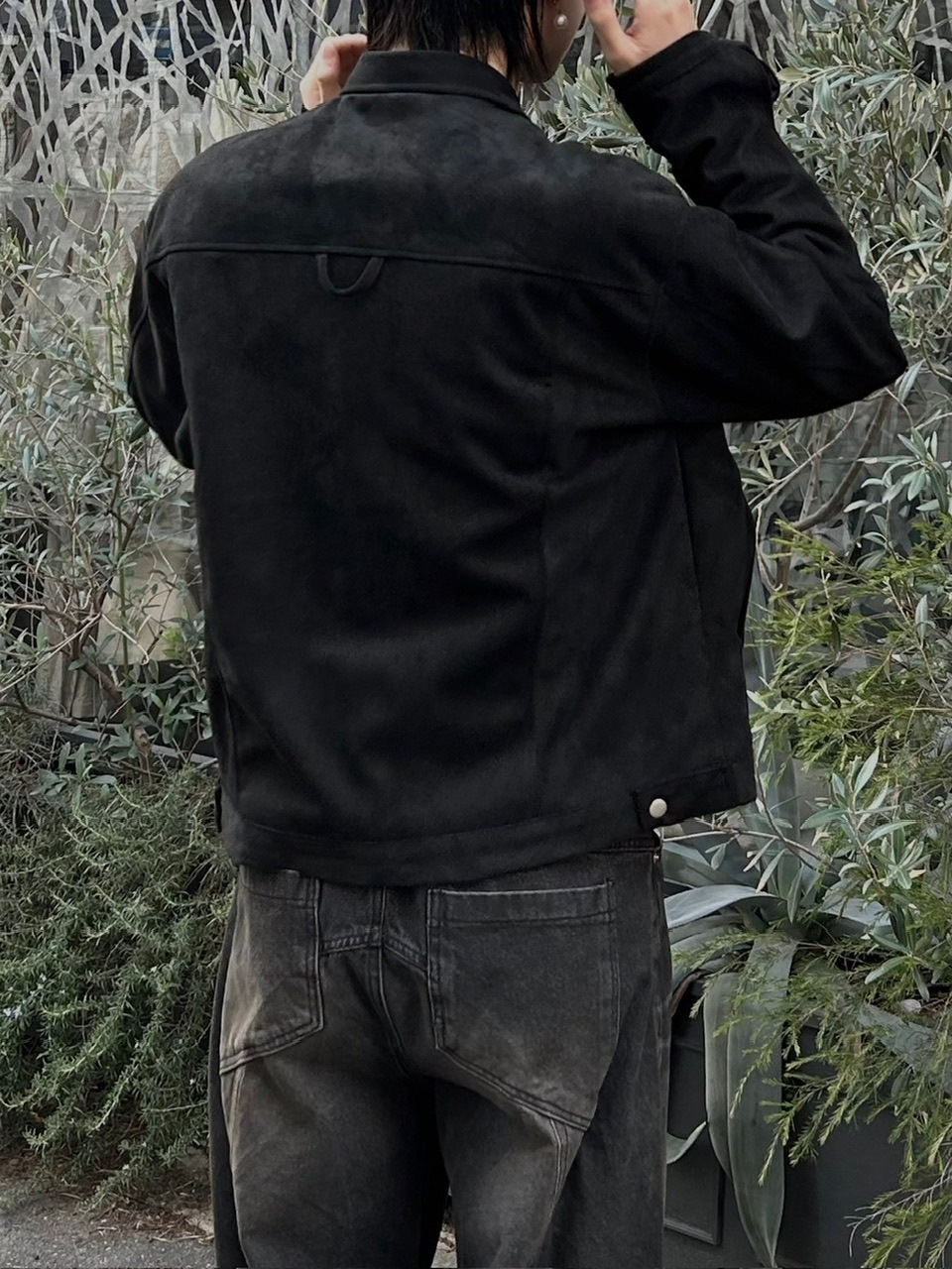 受注制【Chikashitsu +】fake suede zipper blouson (3color