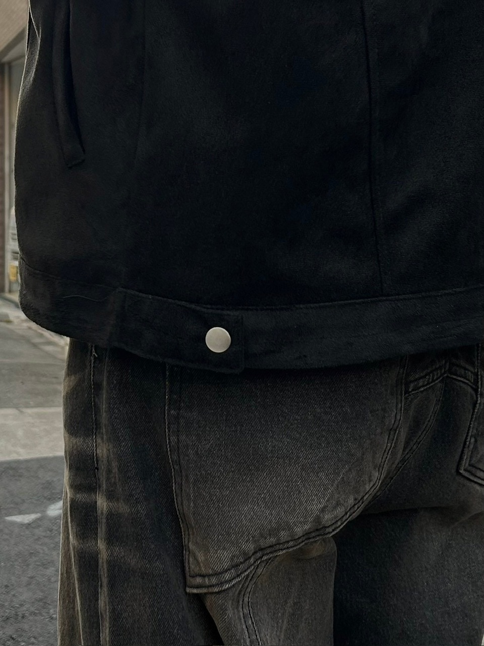 受注制【Chikashitsu +】fake suede zipper blouson (3color