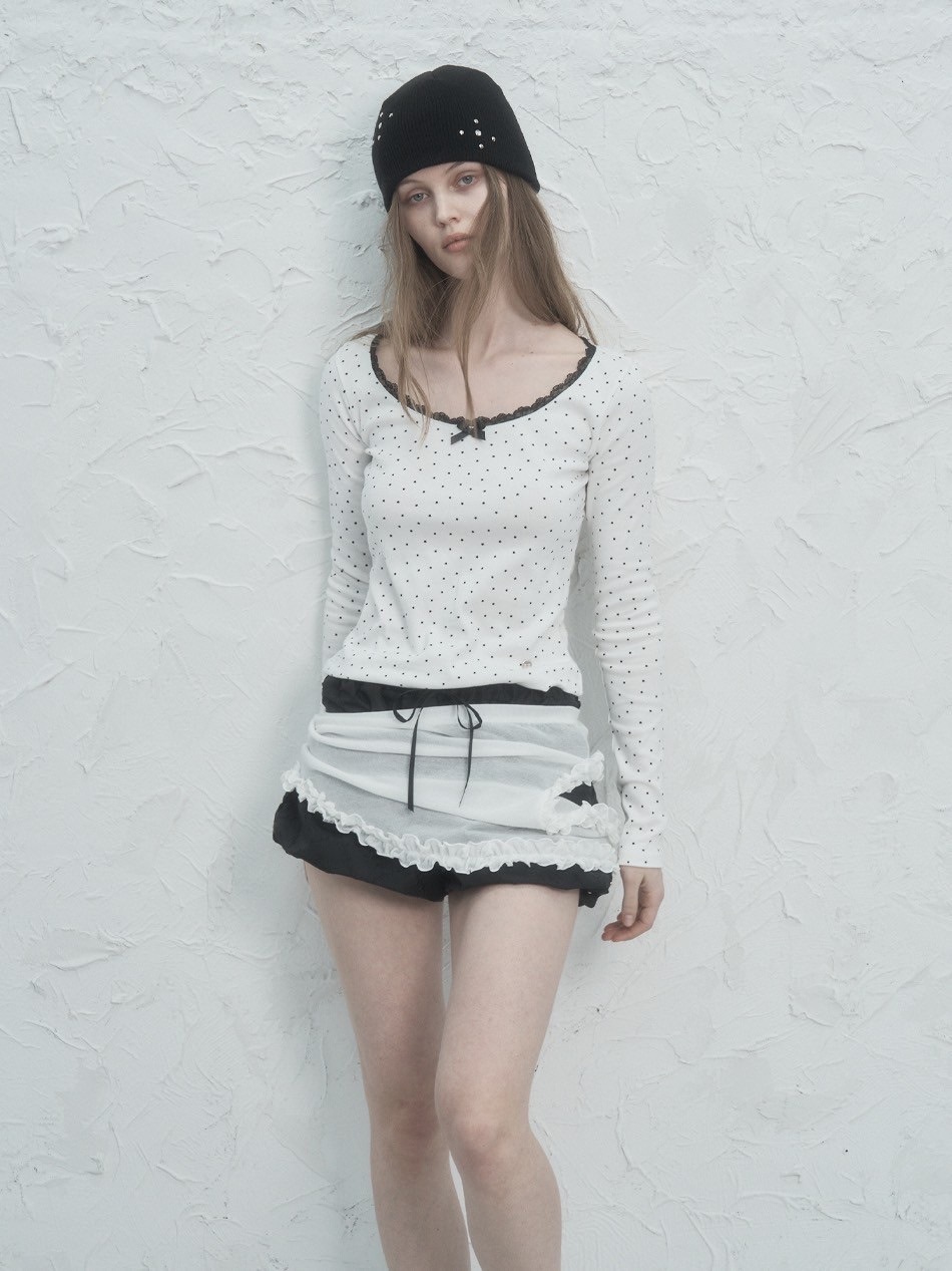 【SETUP-EXE】韓国人気★TINY STAR LACE TOP SETUP‐EXE】TINY STAR LACE TOP | OUR BRAND,SETUP-EXE