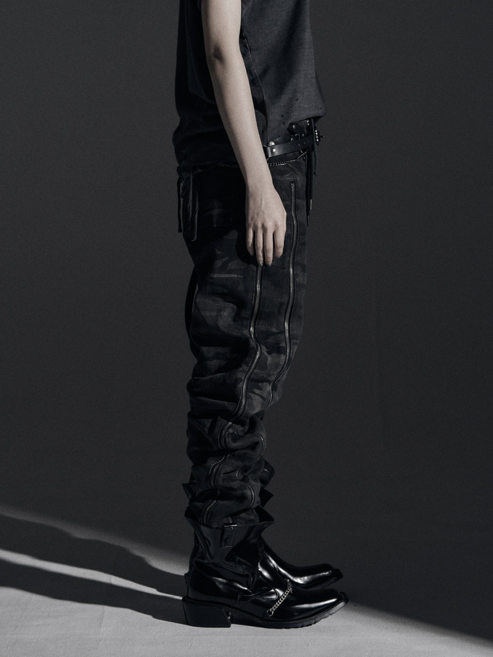パンツ Rosen Kreuz zip wide baggy pants 2 Rosen Kreuz】ZIP WIDE BAGGY PANTS | OUR BRAND,Rosen Kreuz