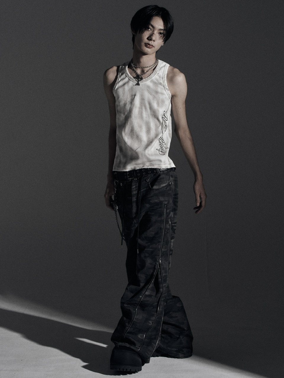 パンツ Rosen Kreuz zip wide baggy pants 2 Rosen Kreuz】ZIP WIDE BAGGY PANTS | OUR BRAND,Rosen Kreuz