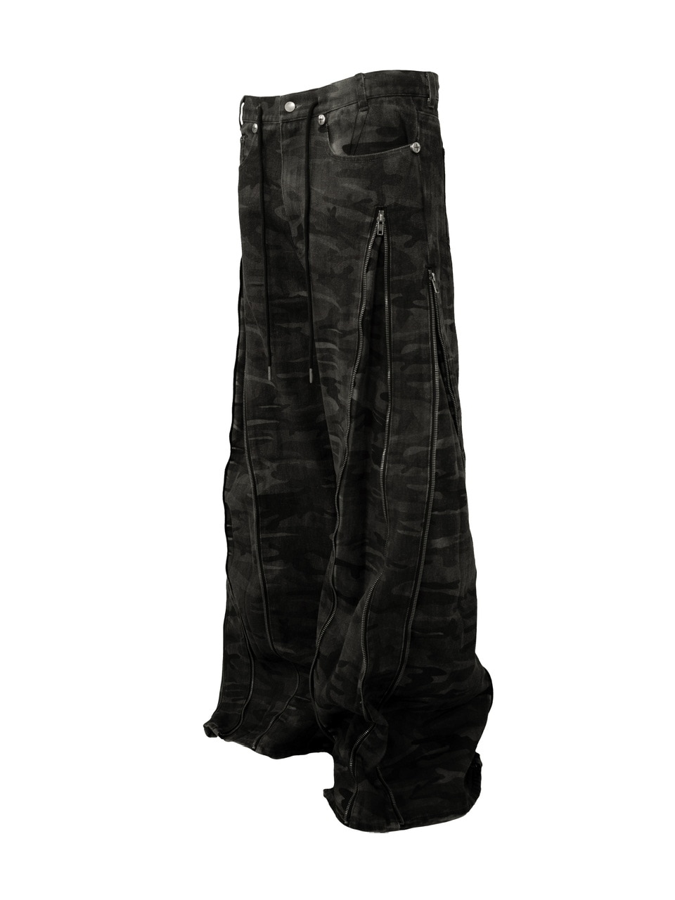 ROSEN KREUZ ブラックワイドパンツ サイズ3 Rosen Kreuz】double sack press wide pants | OUR BRAND,Rosen