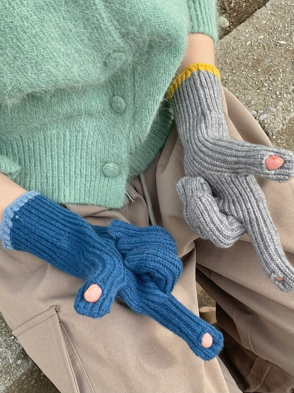 受注制【Chikashitsu +】bi-color hand warmer (5color)