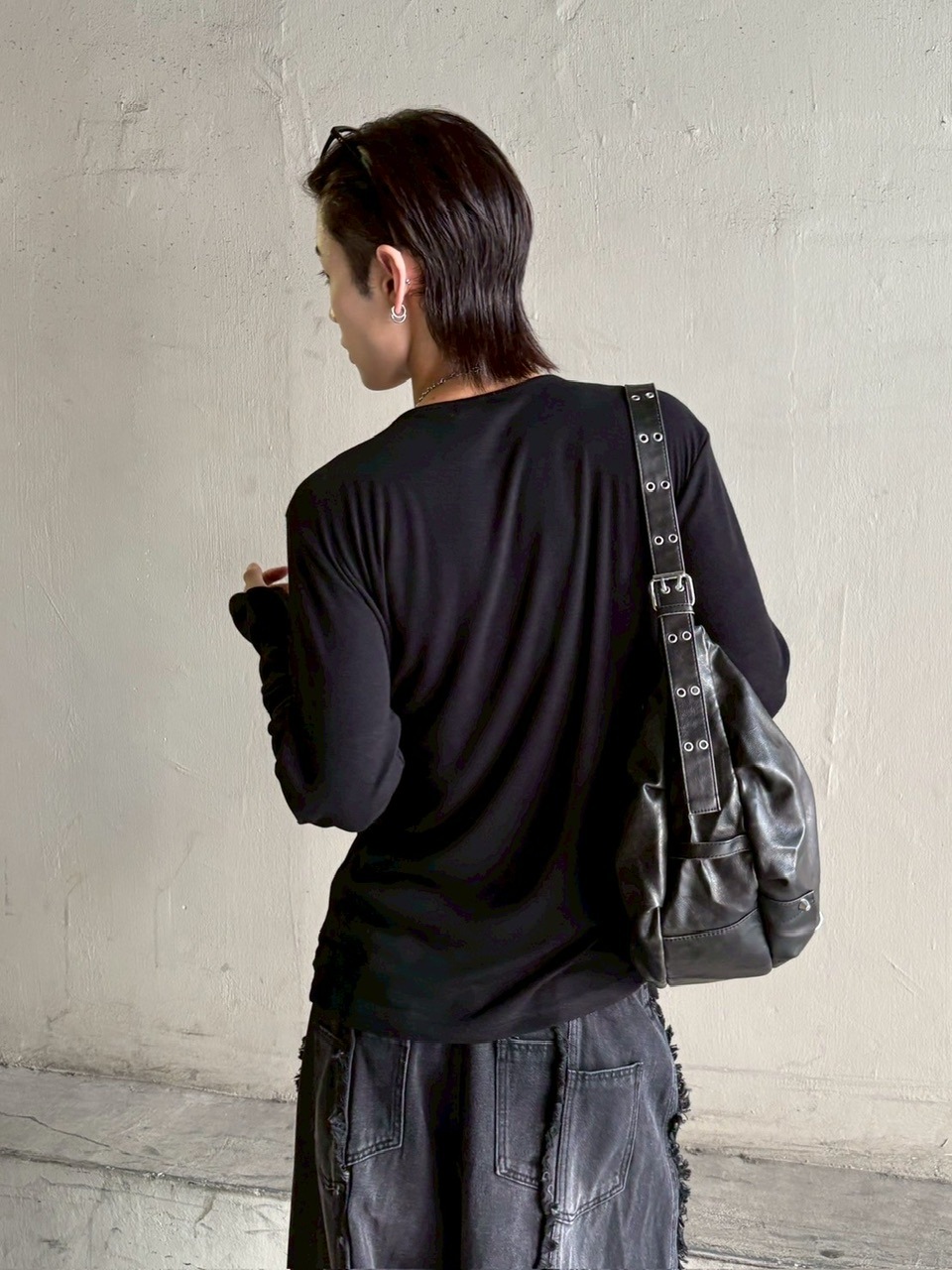 大阪店WEB限定【Chikashitsu +】layered henry neck long sleeve