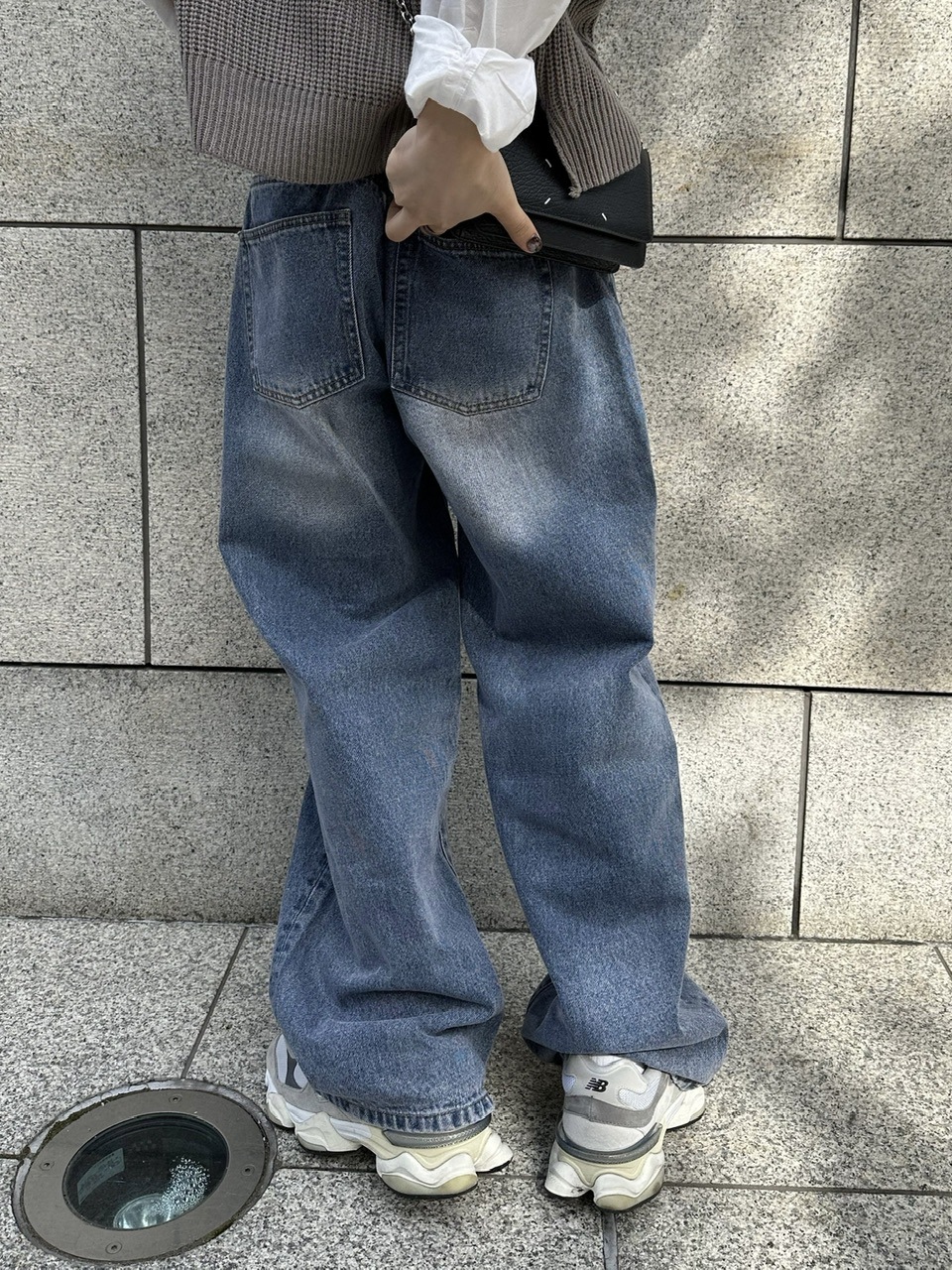 WEB限定受注制【Chikashitsu +】vintage color wash wide denim pants (3color)