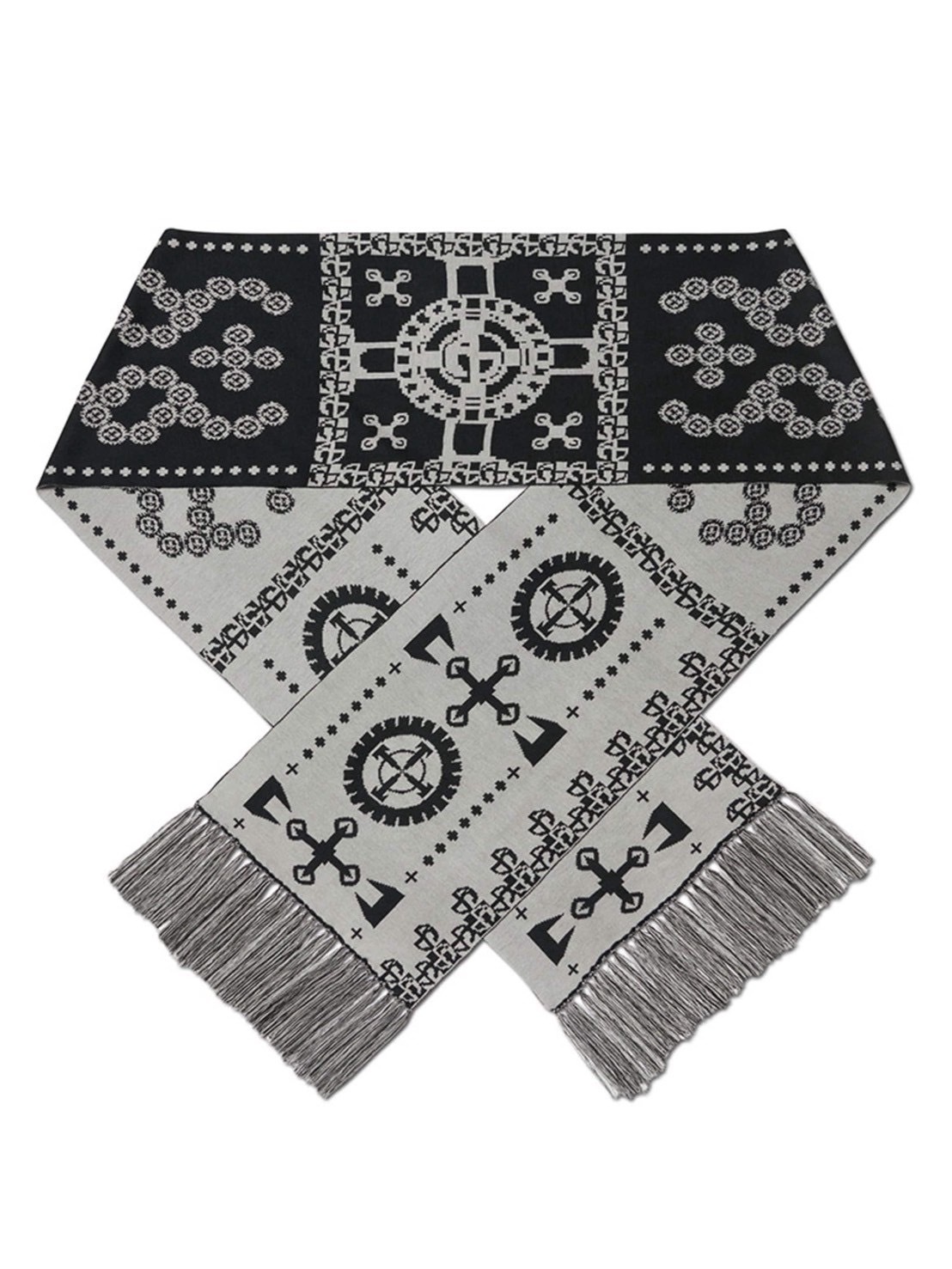 NOMANUAL】GEAR PATTERN JACQUARD MUFFLER | OUR BRAND,NOMANUAL