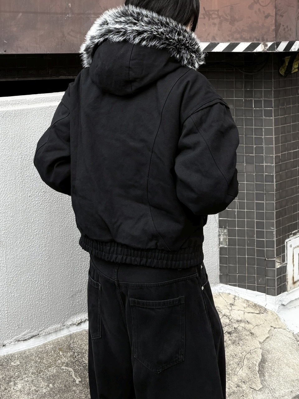 受注制【youll】cropped fur hooded blouson | OUR BRAND,youll