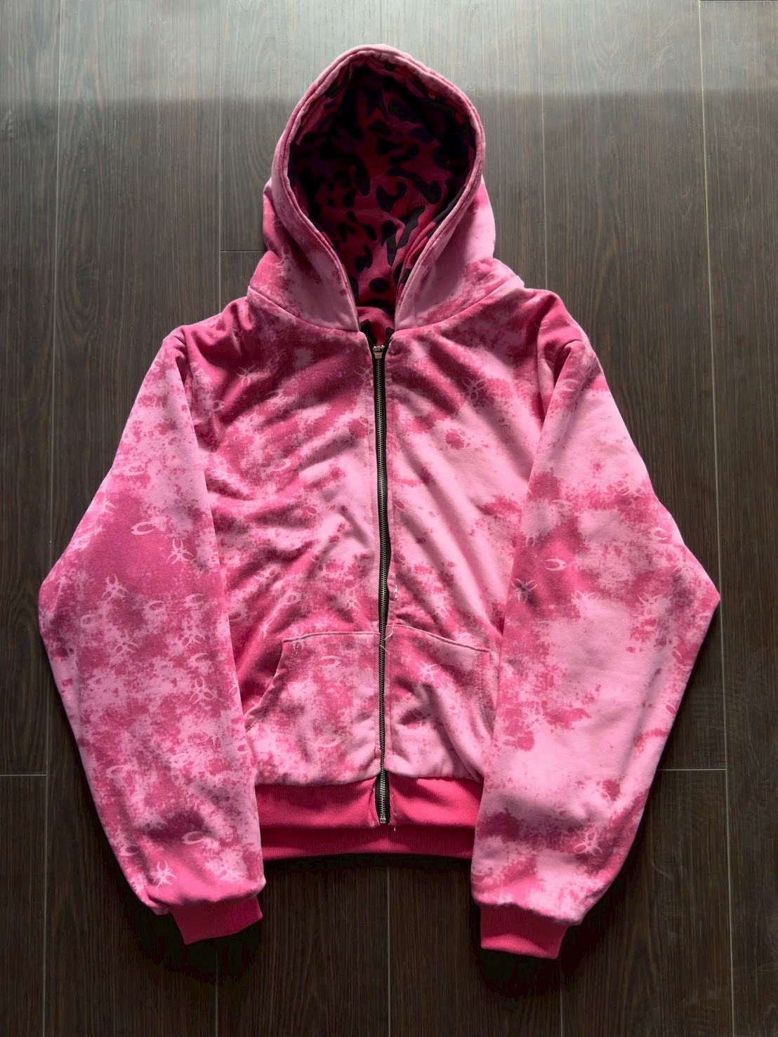 12/8 21:00 発売【Cozy world Wide】PINK GLAMOUR ZIP UP HOODIE | OUR